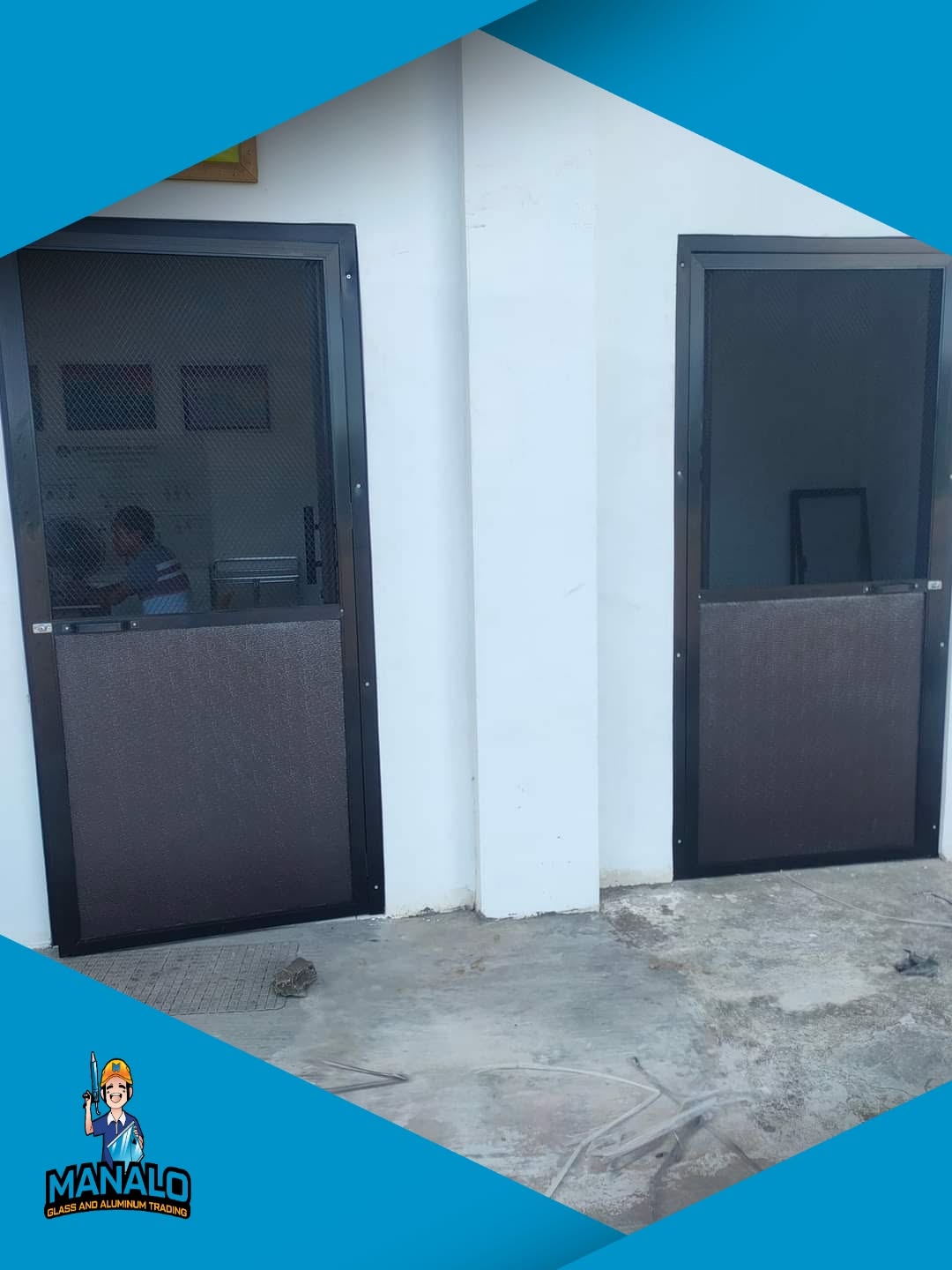 Dark Aluminum Screen Doors